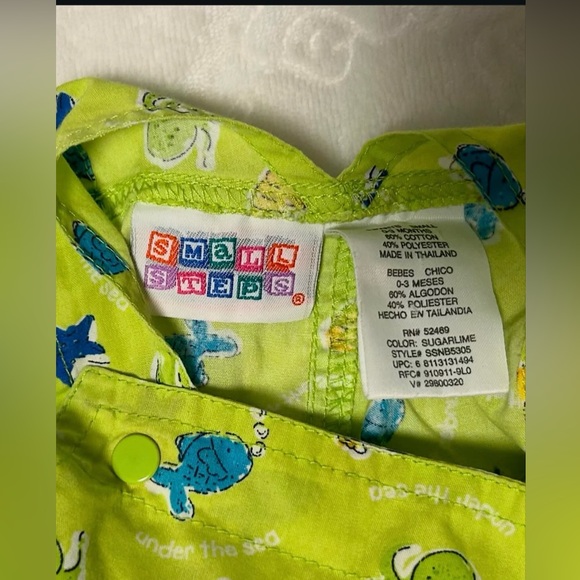 Small steps boys onesie 0-3 mos - Picture 3 of 3